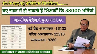 Teachers new vecancy/शिक्षक पदों पर 38000 नई भर्तियां होंगी/कुल 70000 पद खाली