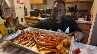 Crab legs on the grill