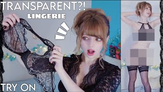 TRANSPARENT LINGERIE * BLACK LACE * ♡ Try On Haul ♡