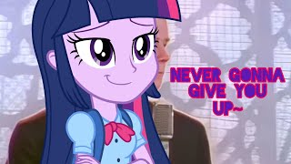 Never Gonna Give You Up but Twilight Sparkle is Rick Astley | Rick Astley × My Little Pony AI