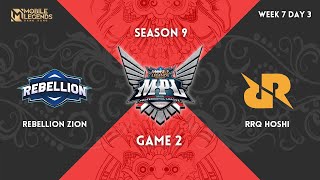 REBELLION ZION vs RRQ HOSHI Match 2 | MPL ID SEASON 9 Week 7 Day 3