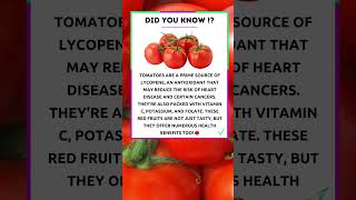 Health Benefits of Tomatoes #shorts #tomatoes #vitaminc #potassium #folate #antioxidants