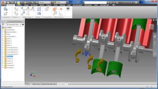 Autodesk Inventor 2015 Part 3  Engine Concept Tutorial piston connecting rod crankshaft assembly