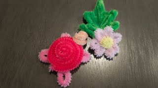 DIY turtle/ pipe cleaner turtle/ easy way to make turtle from pipe cleaner.