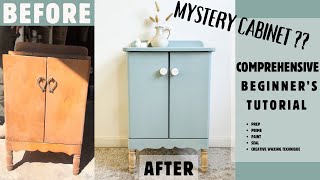 HOW TO PAINT FURNITURE STEP BY STEP TUTORIAL - FREE MYSTERY CABINET