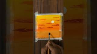 Poster Colour Sunset Painting | Tutorial #shorts