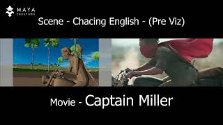 Captain Miller - Dhanush - Chasing Scene - Pre Viz