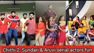 Chithi 2 | Sundari | Aruvi serial team fun at shooting spot | Trending reels ottahatha kattiko