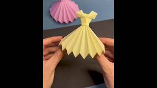 Paper Dress Making | Handmade Paper Craft #shorts #short #craft #papercraft #origami #diy