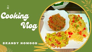 Cooking Vlog: Spaghetti for Dinner|| Mince Meat|| Guacamole|| Brandy Nowood