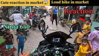 Cute reaction in market 🤣/ loud kawasaki in market 🫨/ only 1 in city 🏙️