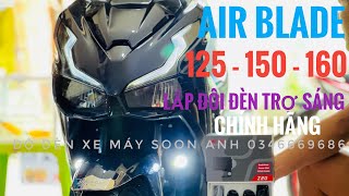 AIR BLADE 125 - 150 - 160 lắp đôi trợ sáng KENZO Z20 2024 siêu sáng #ab_160_lắp_đôi_trợ_sáng_z20