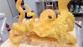 Gravity-Defying Octopus Cake with Isomalt Ship in a Bottle - Competition Showpiece Timelapse