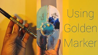 How To Use Pilot Golden Marker on Resin || Hindi❤