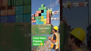 #Tetris onboard #container #ship (#НаБорту) #maxmaster #shorts #старпом #контейнеровоз