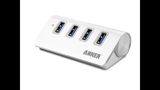 Anker USB 3.0 4 Port Aluminum Hub For Mac Unboxing