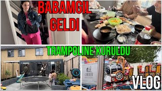 BABAMGIL GELDI🥰 YINE IS BASINDA ✅TRAMPOLINE KURULDU✅ ALYADAN KERMISE GİTTİK🥹