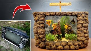 Surprising Ideas With Cement! Transform TV into a Beautiful Aquarium Very Easy