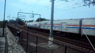 Amtrak hertiage train pulling into NL