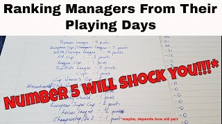 Ranking EPL Managers by Playing Careers