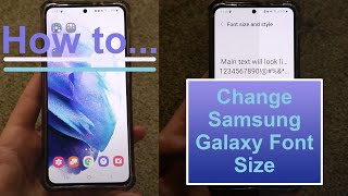 How to Change the Font Size on the Samsung Galaxy S21