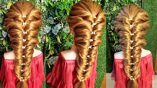 Live 🛑 Messy braid hairstyle/ braid hairstyle/ Hairdo #bushramakeover