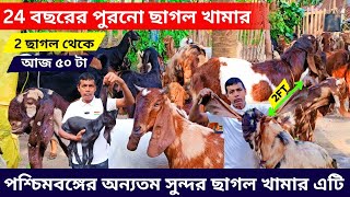 পশ্চিমবঙ্গের অন্যতম সুন্দর ছাগল খামার। মাত্র দুটো ছাগল থেকে আজ ৫০ টা।২৪ বছরের পুরনো খামার এটি।