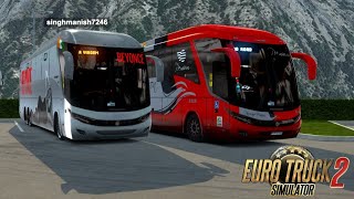 Marcopolo Bus Drive With Friend  @liarGamer664   On High Speed | Euro Truck Simulator 2