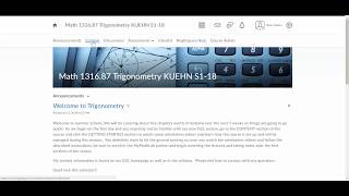 Trigonometry Summer Orientation