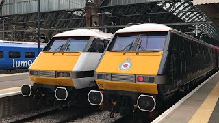 LNER Class 91’s arriving and departing King Cross Station