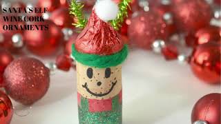 SANTA'S ELF WINE CORK ORNAMENTS