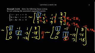 Solving a Linear System Using Gaussian Elimination