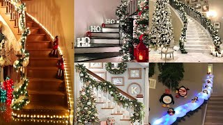 +100 CHRISTMAS DECOR IDEAS 2024 - CHRISTMAS STAIRCASE DECORATING IDEAS 2024 - STAIRWAY DECORATION🎄