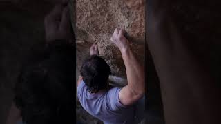 Small Crimps, BIG arms, V9 #shorts #bouldering #climbing