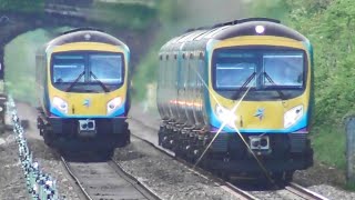 Two 185 Class Transpennine Express Trains at Bamford Station, Derbyshire