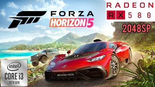 FORZA HORIZON 5 - RX 580 8GB 2048SP - i3 10100f - 32 GB RAM