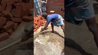 Brick wall cement mixer #shorts #short