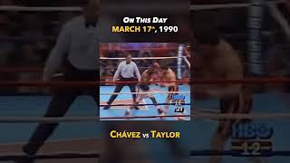 On This Day  - Chávez defeats Taylor with 2 seconds left in the fight | March 17th #shorts