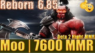 Dota 2 reborn 6 85 Moo 7600 MMR Axe Top 1 Solo MMR America Ranked Match Gameplay!