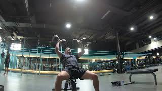 Exercise Library - Seated overhead dumbbell press