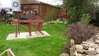 Woodend Mining Museum. Unveiling the winding wheel