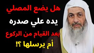 هل يضع المصلي يده علي صدره بعد القيام من الركوع أم يرسلها