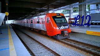 CPTM.Serie 7000 ( 7104 ) chegando e partindo da estação Eng.Goulart