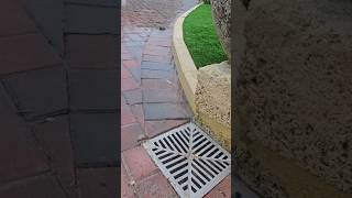 Flooding driveway solutions from heavy rain #grates #drain #stormwatercollection