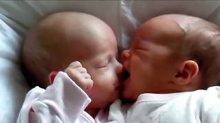 Twins Babies Trying To Eat Each Other - 1080p