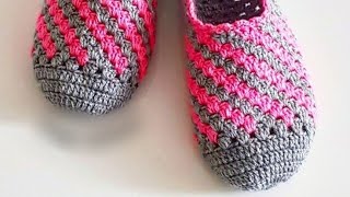 كروشيه سليبر نسائى / لكلوك / هاف بوت/ How to crochet slipper