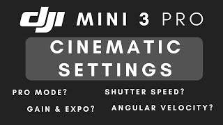 DJI MINI 3 PRO CINEMATIC SETTINGS