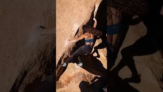 Sierra On Shouldery Crux Move #shorts #bouldering #climbing