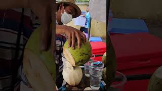 Cool and sweet coconut cutting. #satisfying #coconut #shorts #fresh