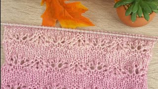 Beautiful Pink Waves, Easy Knitting Pattern!! How to knit!